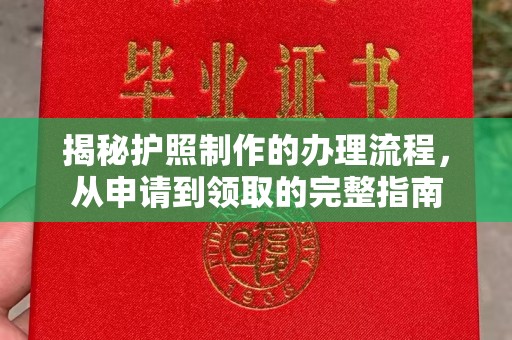龙华新区揭秘护照制作的办理流程，从申请到领取的完整指南